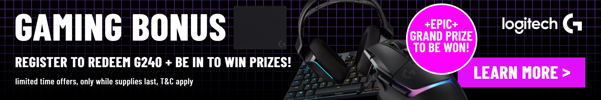 Picture of the Logitech GGPC March 2024 Prize Event at PB Tech